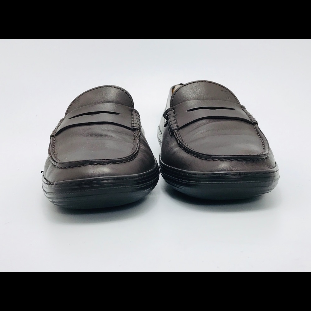 Tods Peter Penny Loafer Moc Leather Slip On Shoes - Picture 5 of 8